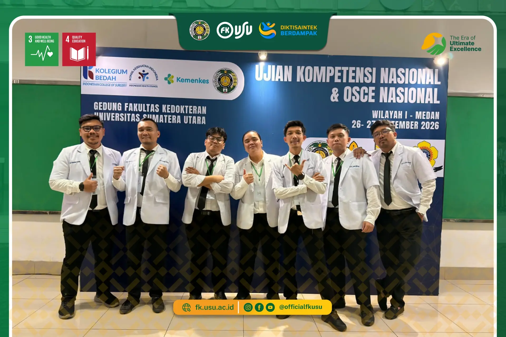 Dua Lulusan PPDS Ilmu Bedah USU Torehkan Prestasi pada Ujian Nasional Kolegium Bedah Indonesia